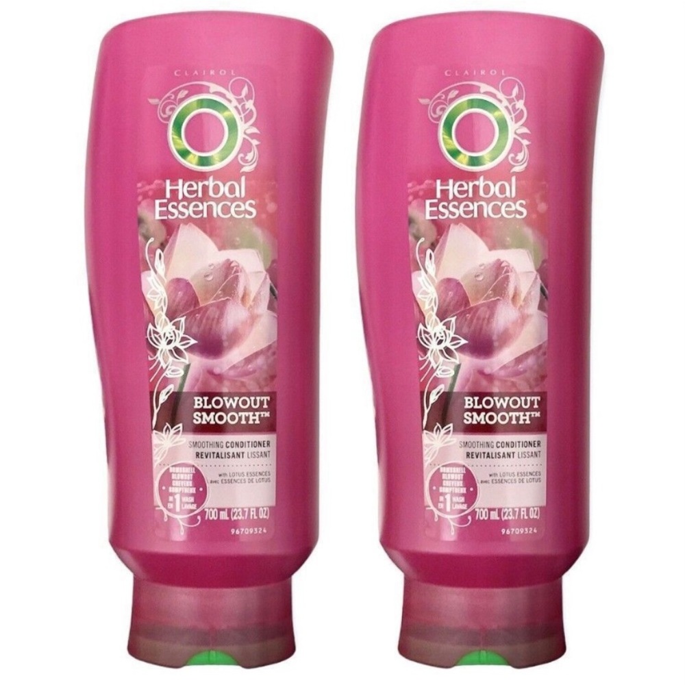 4pk JUMBO Herbal Essences Blowout Smooth Smoothing Conditioner 23.7 oz each NEW